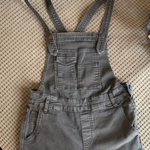 Free People Black Overalls